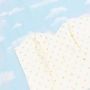 💖 SOLD 💖 BNWT Vintage Deadstock Vera Mont White Adorable Corset Top With Dots